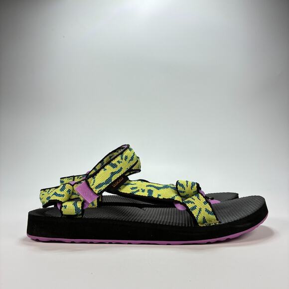 Teva Original Universal Yellow Purple Outdoor Sandals 1116656C Youth Size 4 - Picture 1 of 9